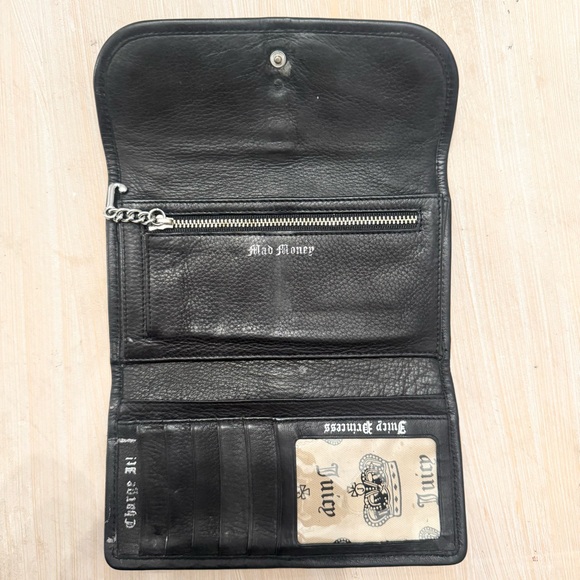 Y2K Juicy Couture Black Leather Wallet - Picture 4 of 9